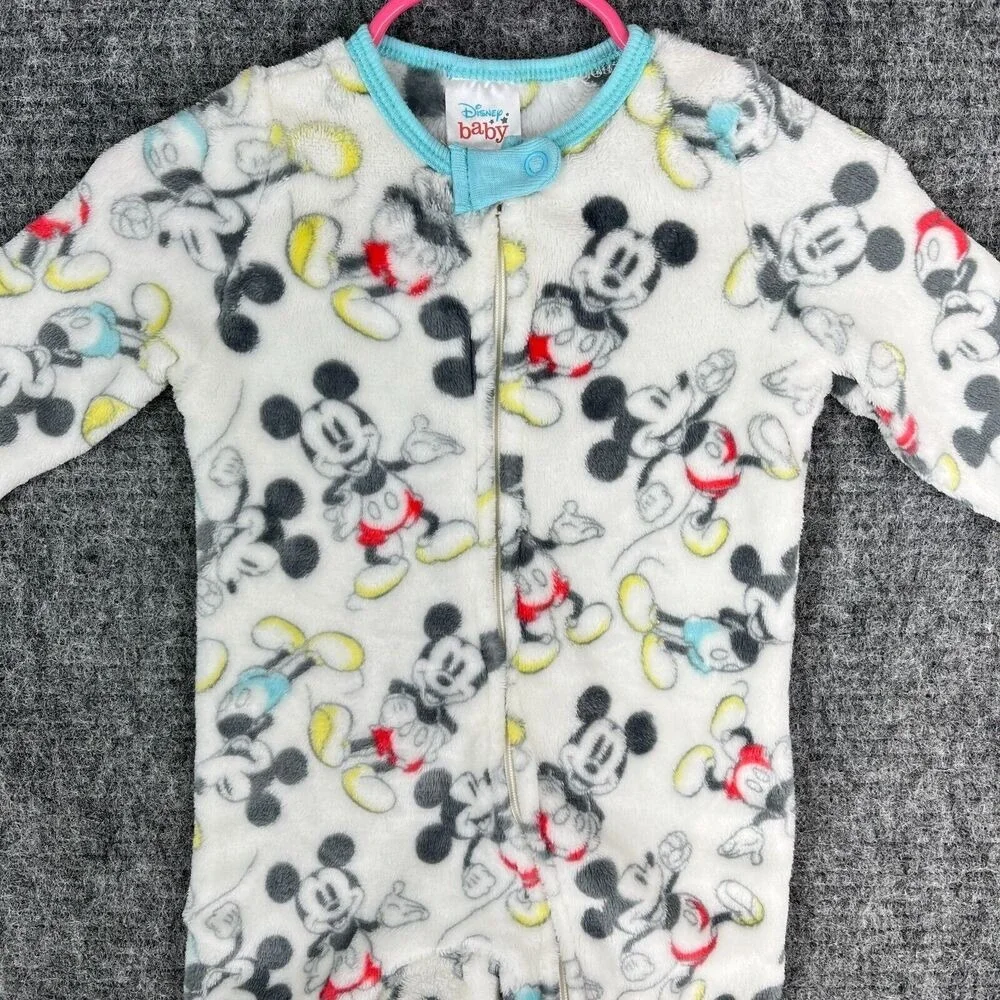Disney‎ Baby Jumper 6/9 months Mickey Mouse Fleece Zip Outfit